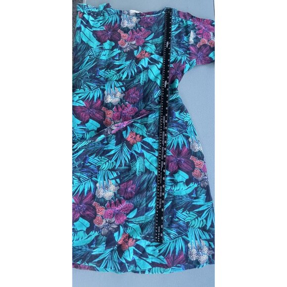 LOFT Petites Women's Dress Size Small Flowers 60% Linen Tropical Summer Pockets - Picture 12 of 15